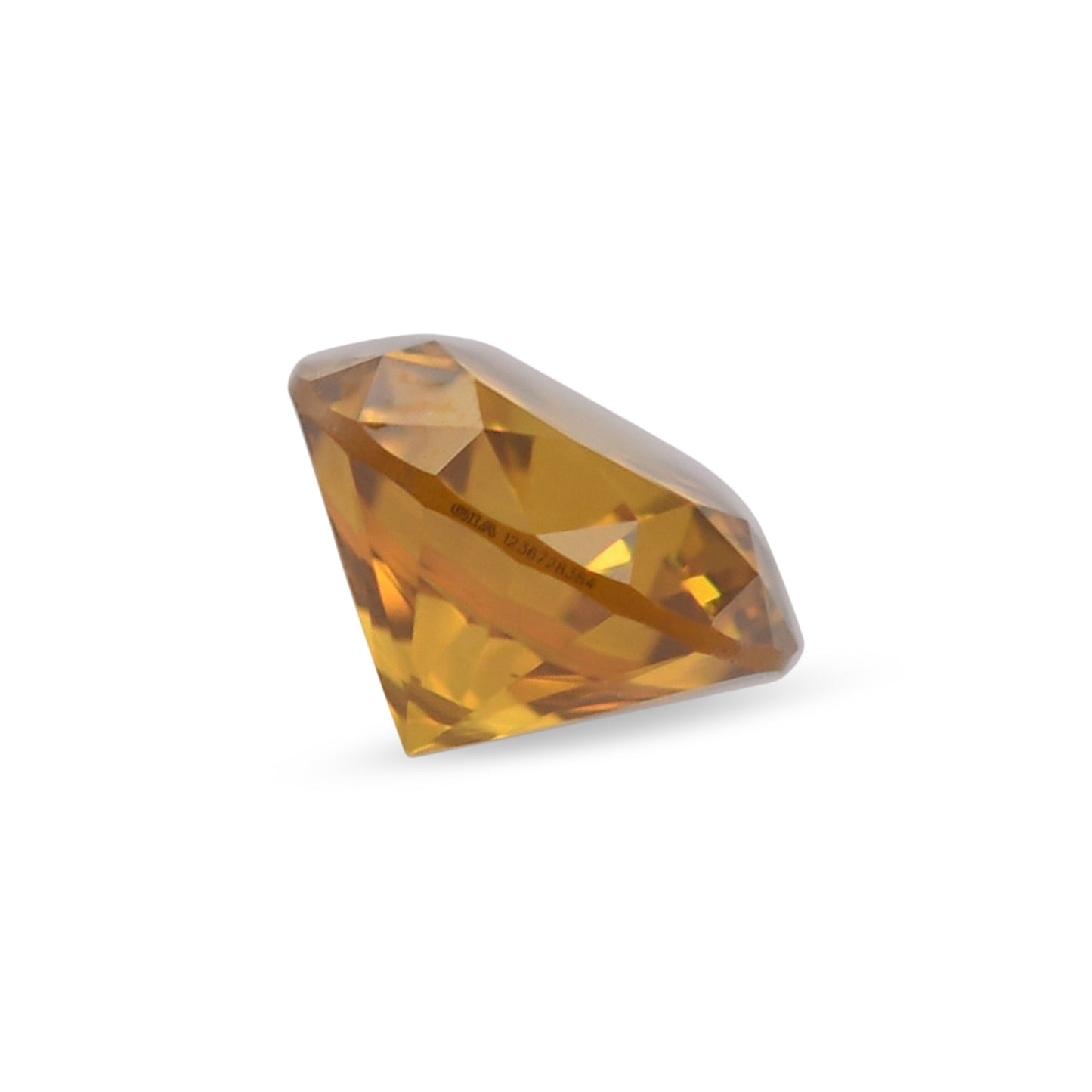 0,31 Karat Fancy Deep Yellow Orange Runder Diamant SI1 GIA