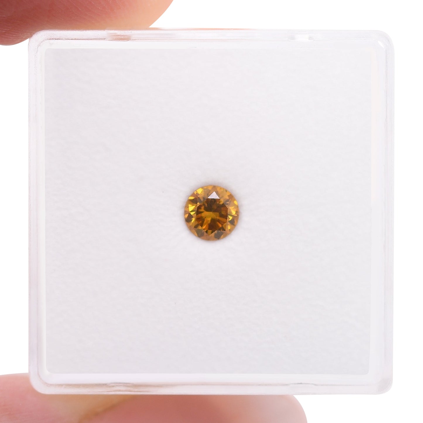 0,31 Karat Fancy Deep Yellow Orange Runder Diamant SI1 GIA