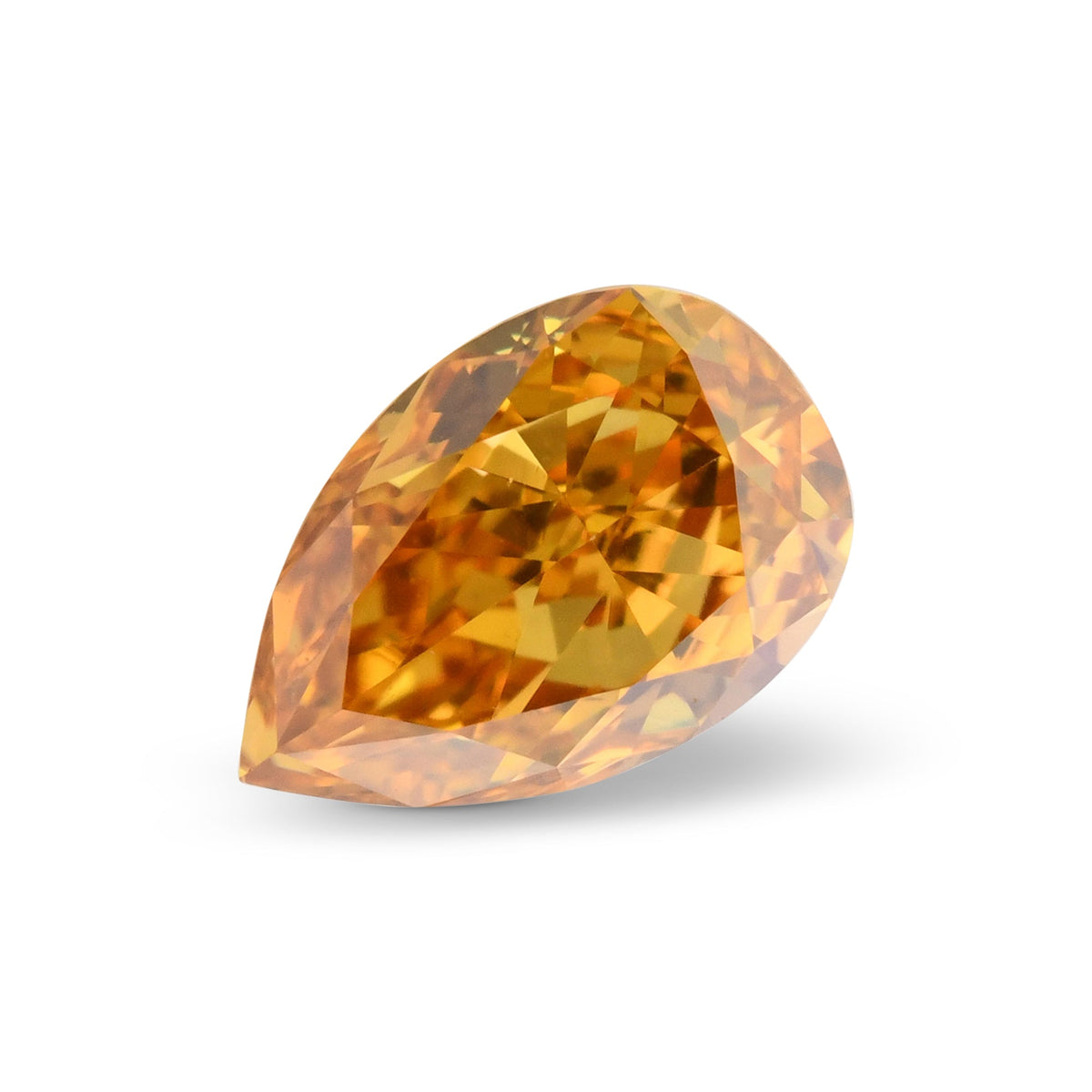 Birnenförmiger Diamant | 0,31 ct | Fancy Vivid Yellowish Orange | VS2 | GIA | Ref 714855