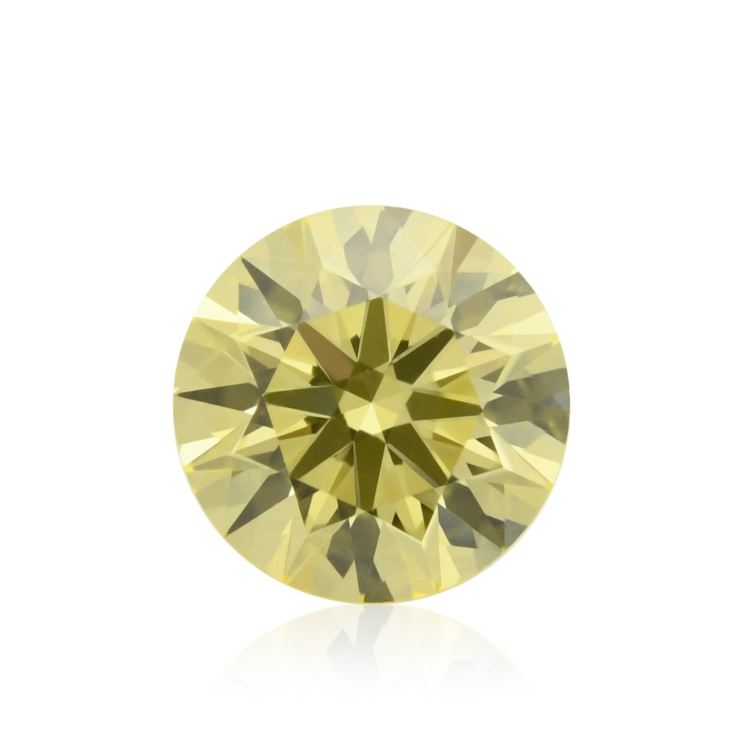 0,33 Karat Fancy Intense Yellow Round Diamond VS1 GIA