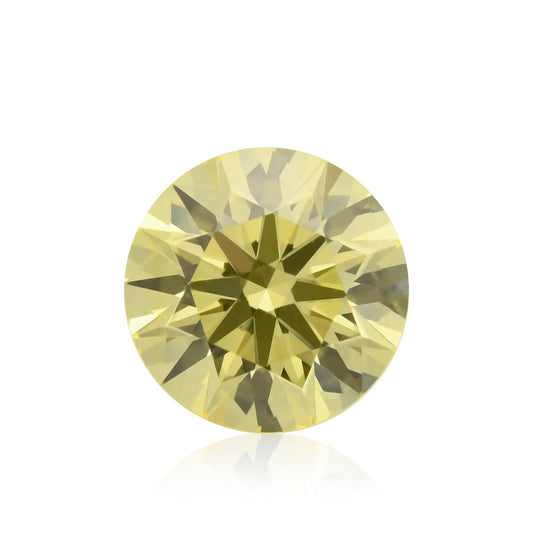 0,33 Karat Fancy Intense Yellow Round Diamond VS1 GIA