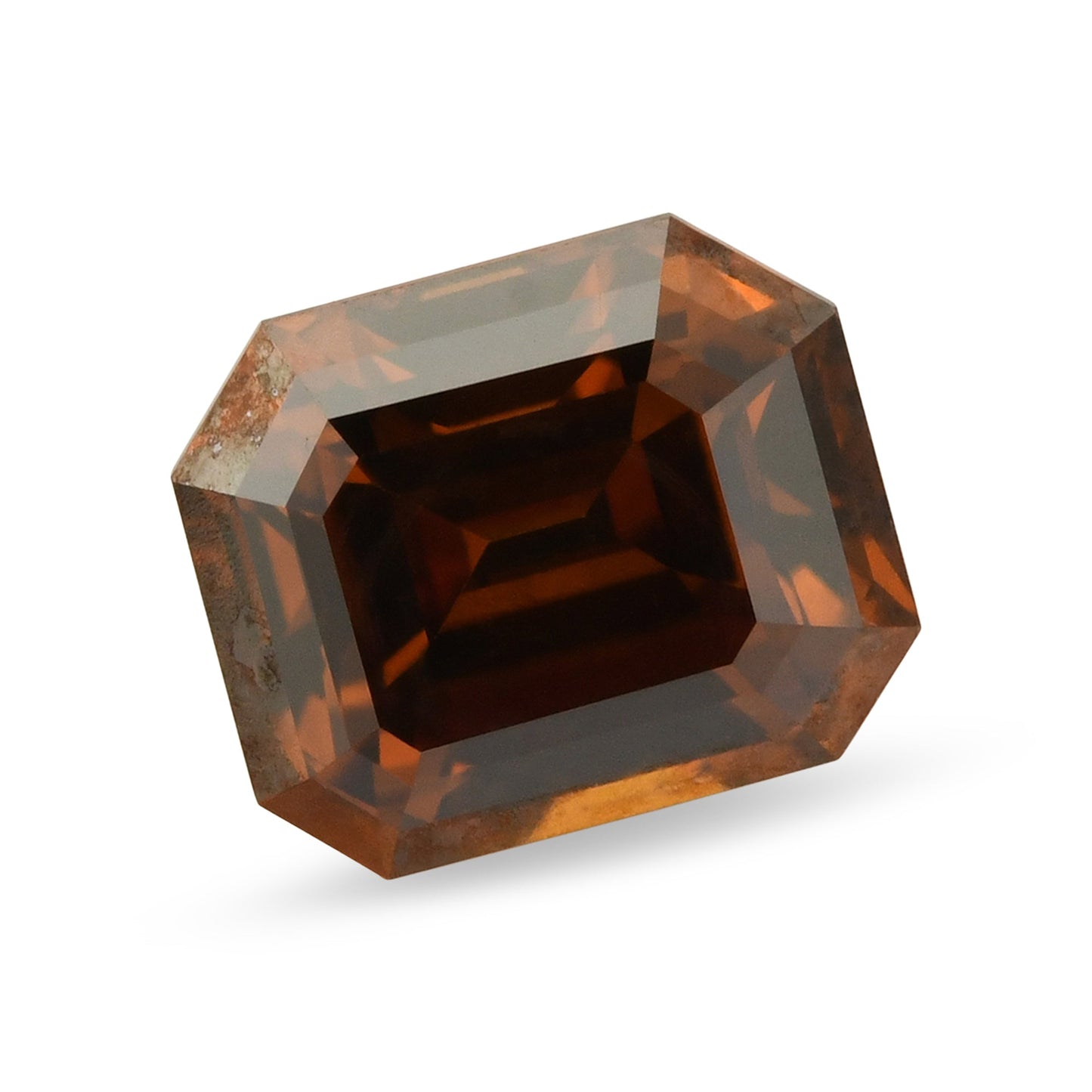 0,35 Karat Fancy Deep Brownish Orange Emerald Diamond VS2 GIA
