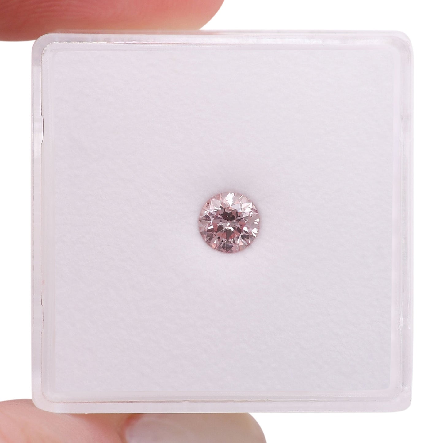 0,36 Karat Fancy Pink Brillant, runder Diamant, I1 GIA