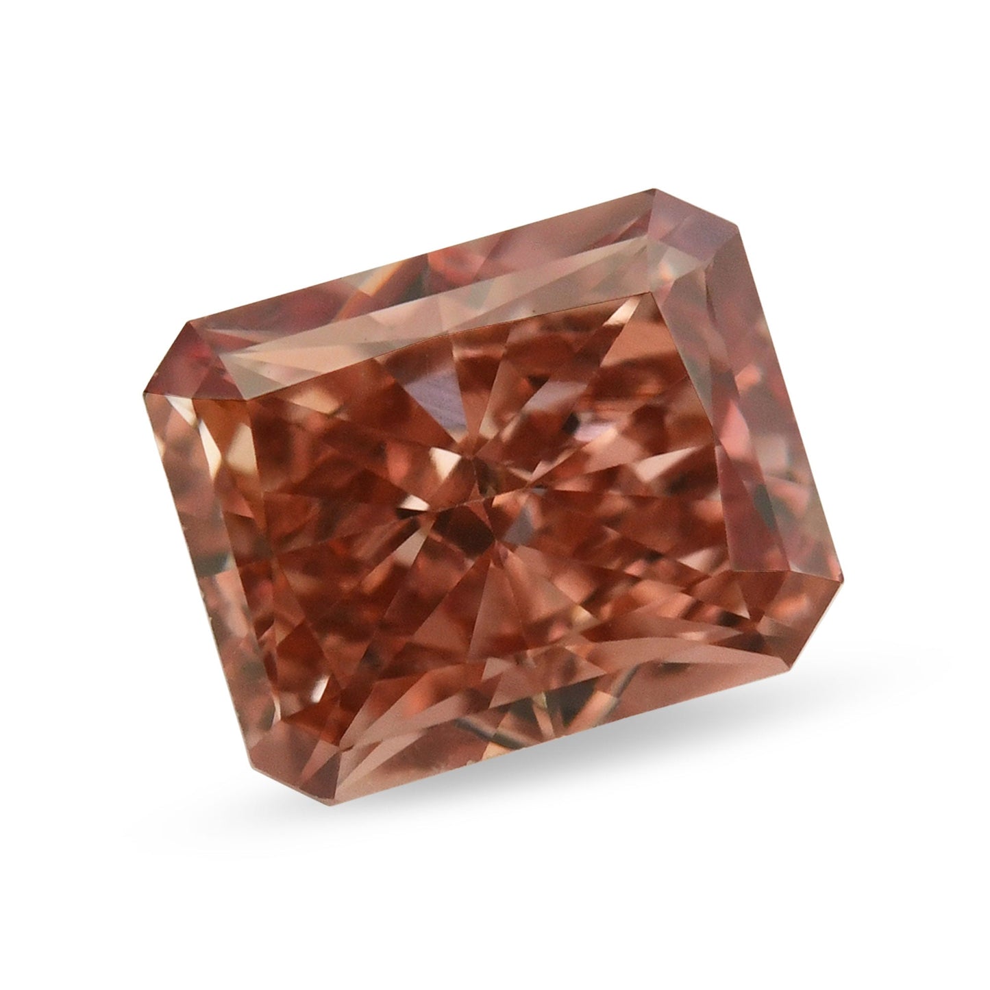 0,36 Karat Fancy Deep Brown Pink Radiant Diamant SI1 GIA
