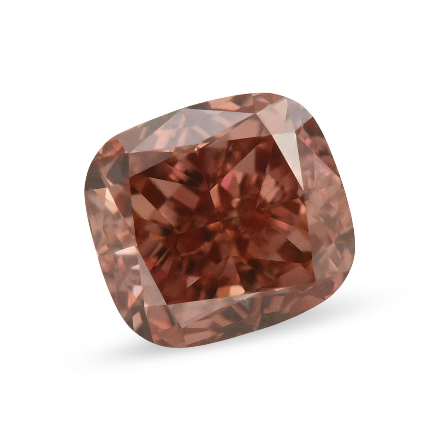 0,36 Karat Fancy Deep Brown Pink Cushion Diamant VVS2 GIA