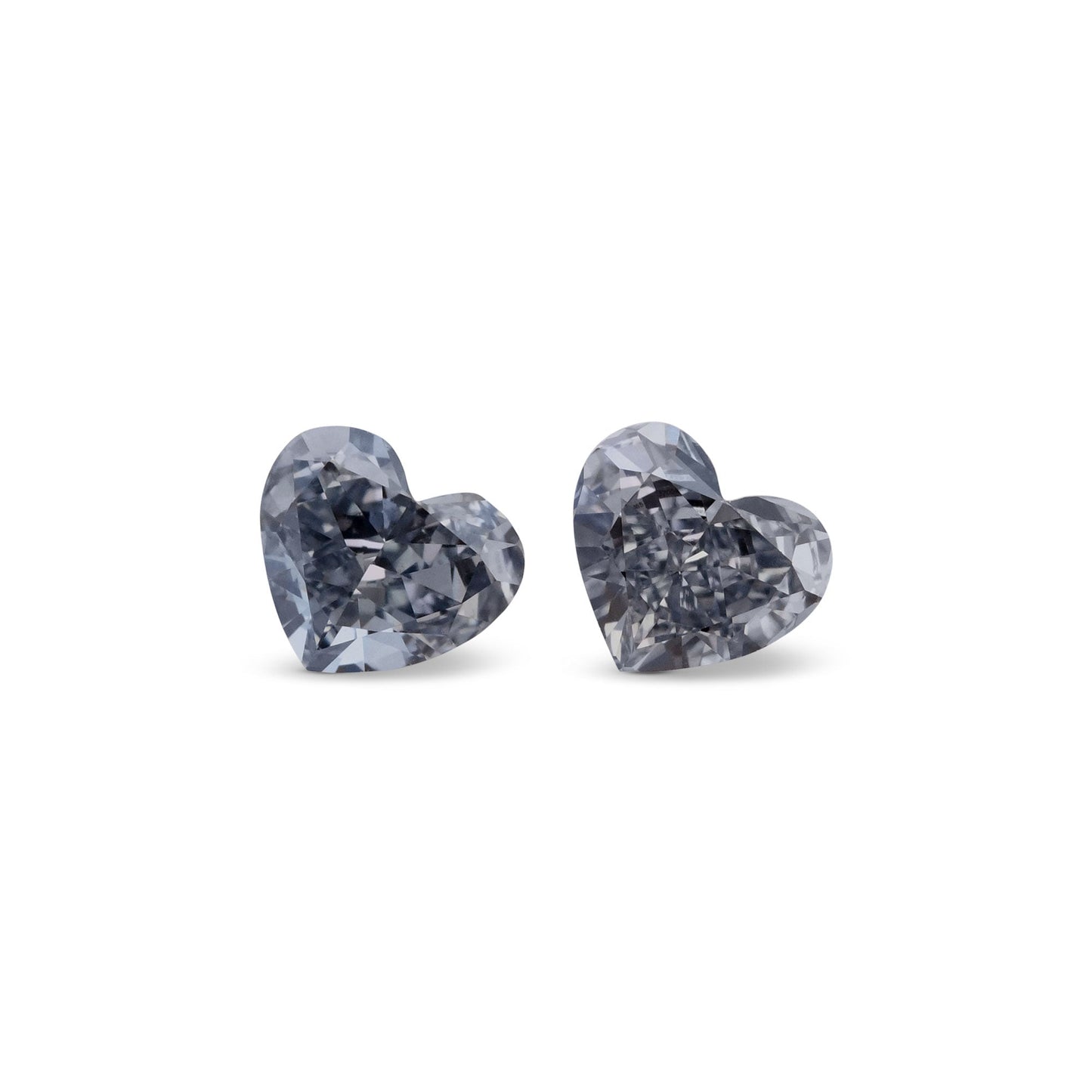 0,36 Karat Fancy Intense Blue Herzdiamanten VS2 GIA