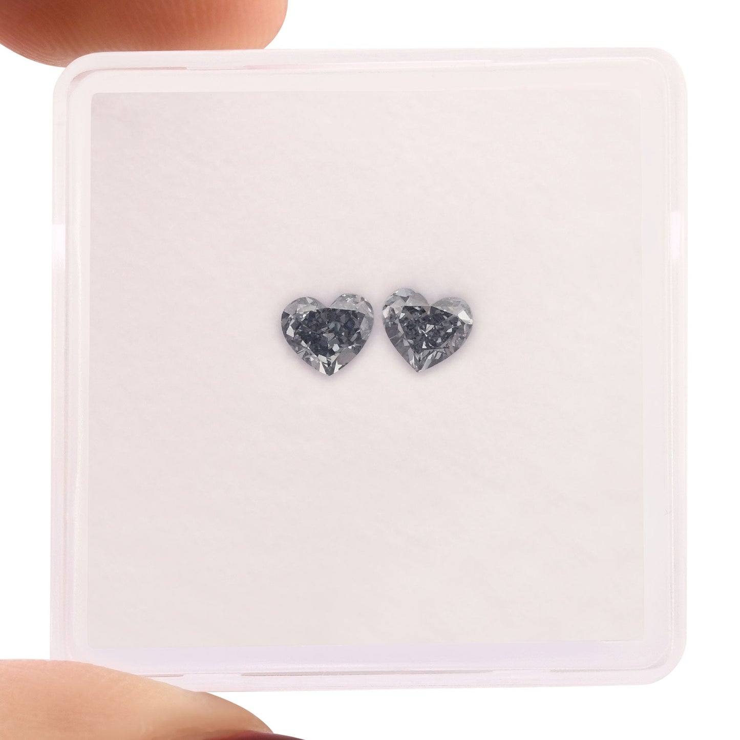 0,36 Karat Fancy Intense Blue Herzdiamanten VS2 GIA