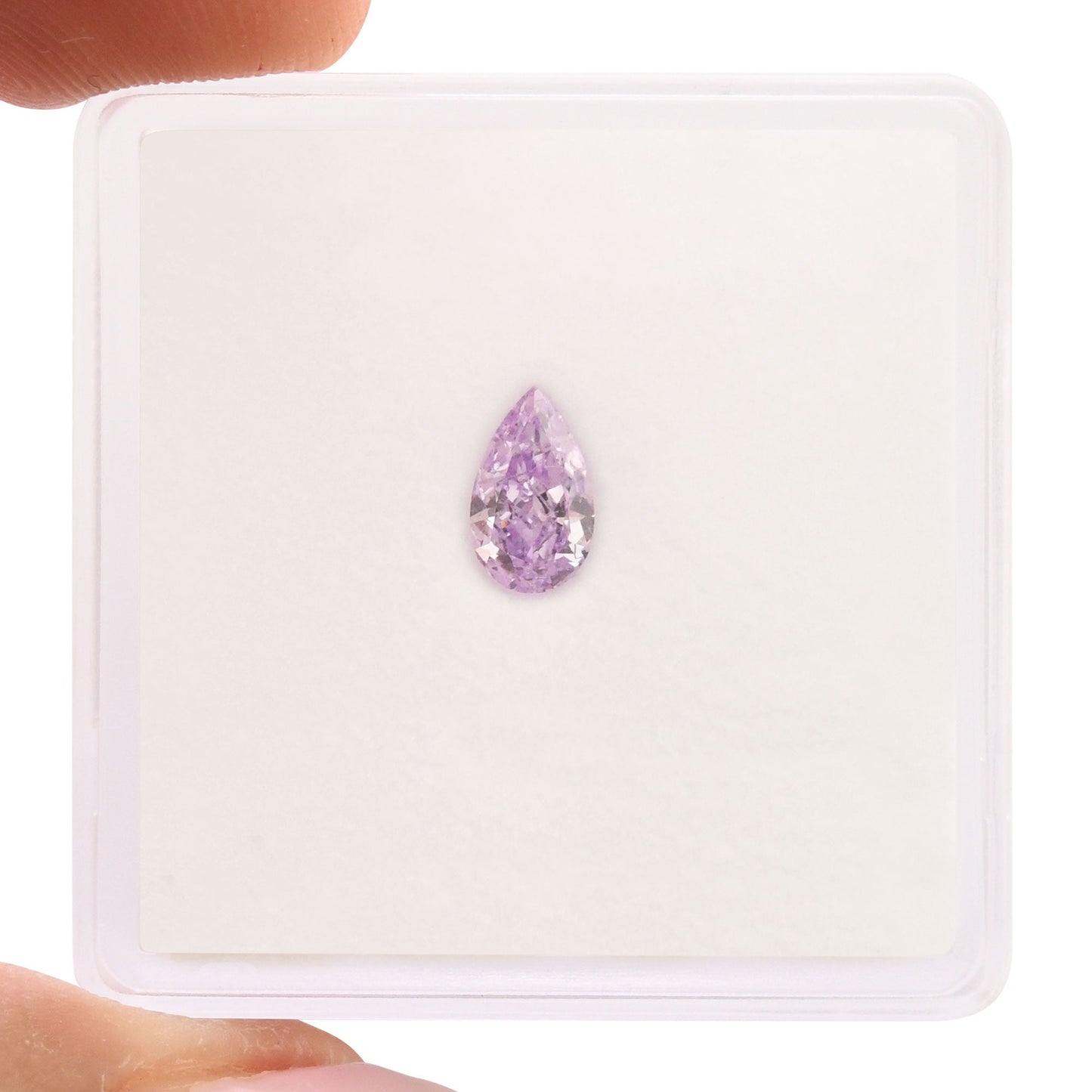 0,37 Karat Fancy Intense Purple Birnenförmiger Diamant I1 GIA