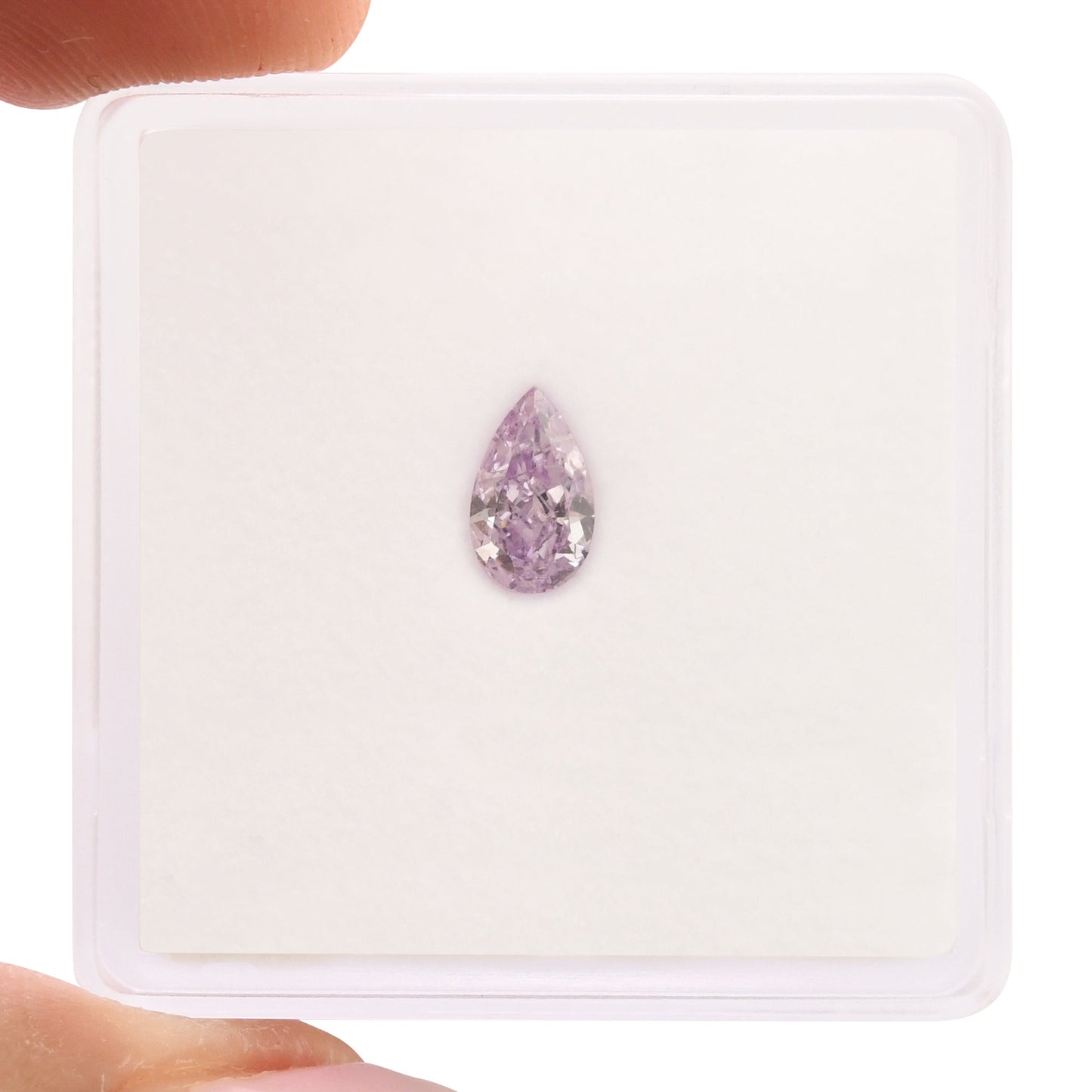 0,37 Karat Fancy Intense Purple Birnenförmiger Diamant I1 GIA
