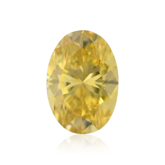0,37 Karat Fancy Vivid Yellow Oval Diamond SI1 GIA