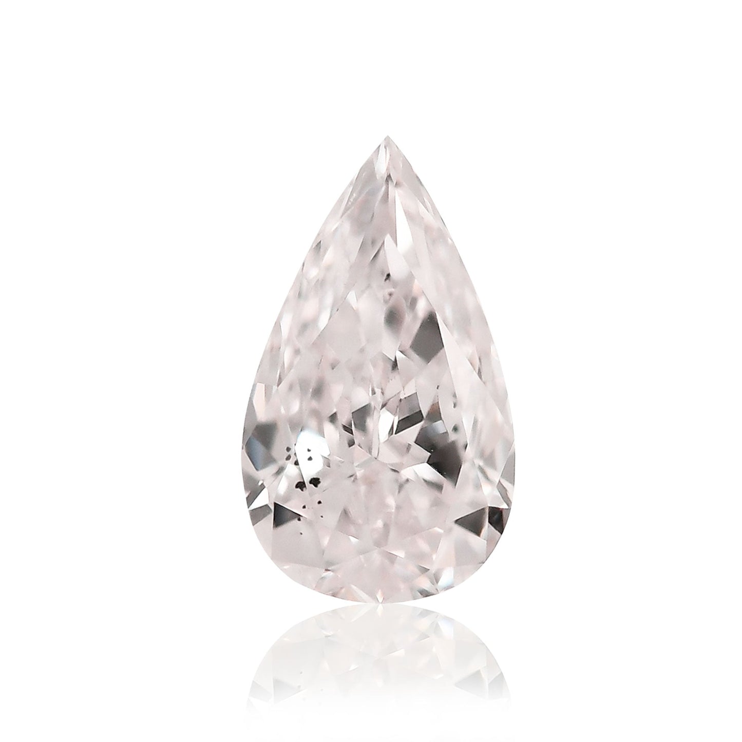 0.38 Carat Faint Pink Pear Diamond SI1 GIA