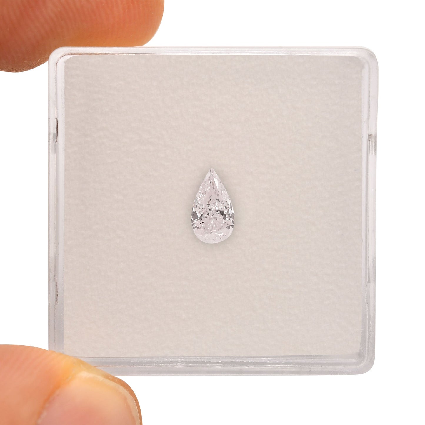 0.38 Carat Faint Pink Pear Diamond SI1 GIA