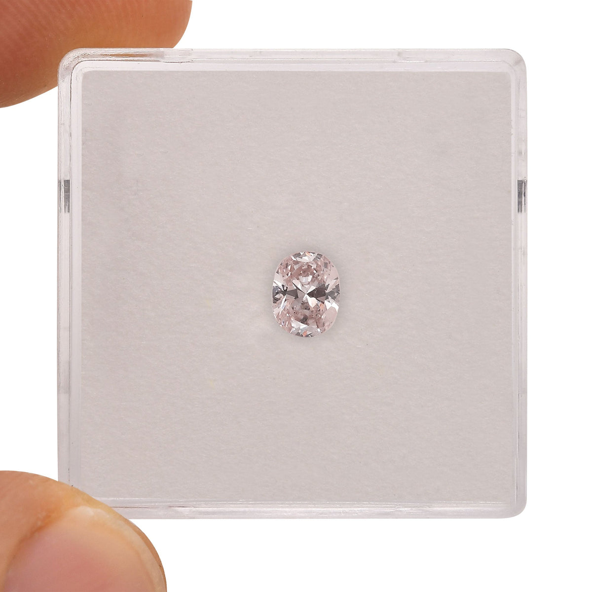 0.38 Carat Light Pink Oval Diamond SI1 GIA