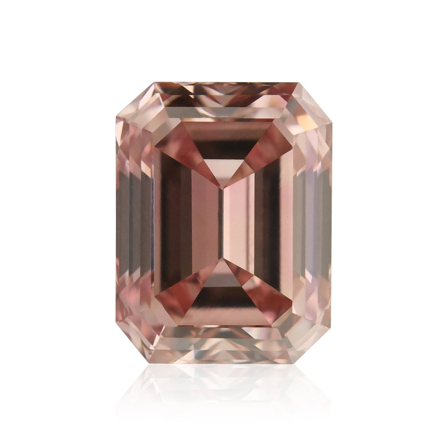 0,38 Karat Fancy Intense Orange Pink Emerald Diamond VVS1 GIA