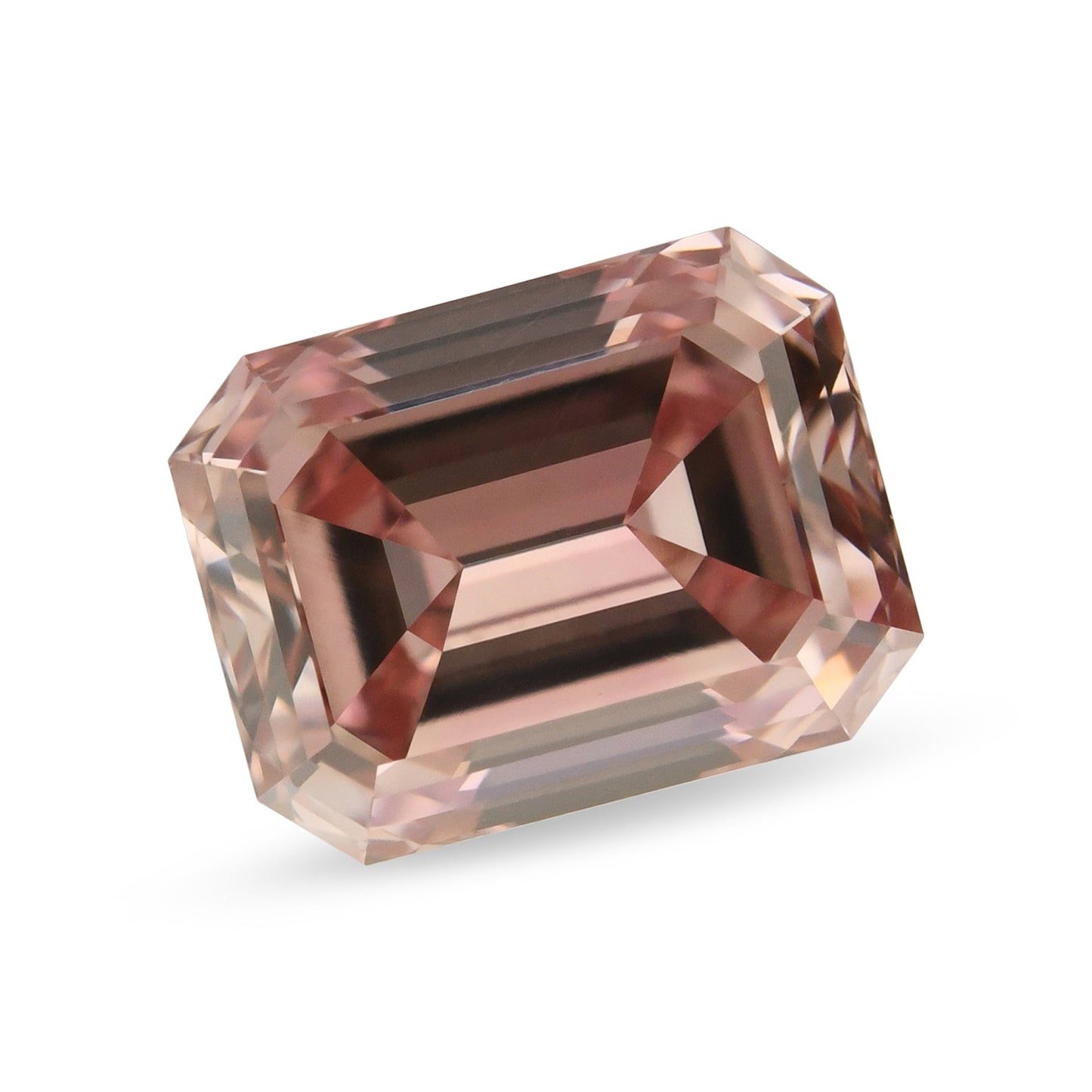 0,38 Karat Fancy Intense Orange Pink Emerald Diamond VVS1 GIA
