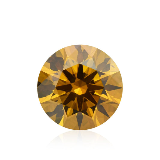 0,39 Karat Fancy Deep Brownish Yellowish Orange Runder Diamant SI2 GIA