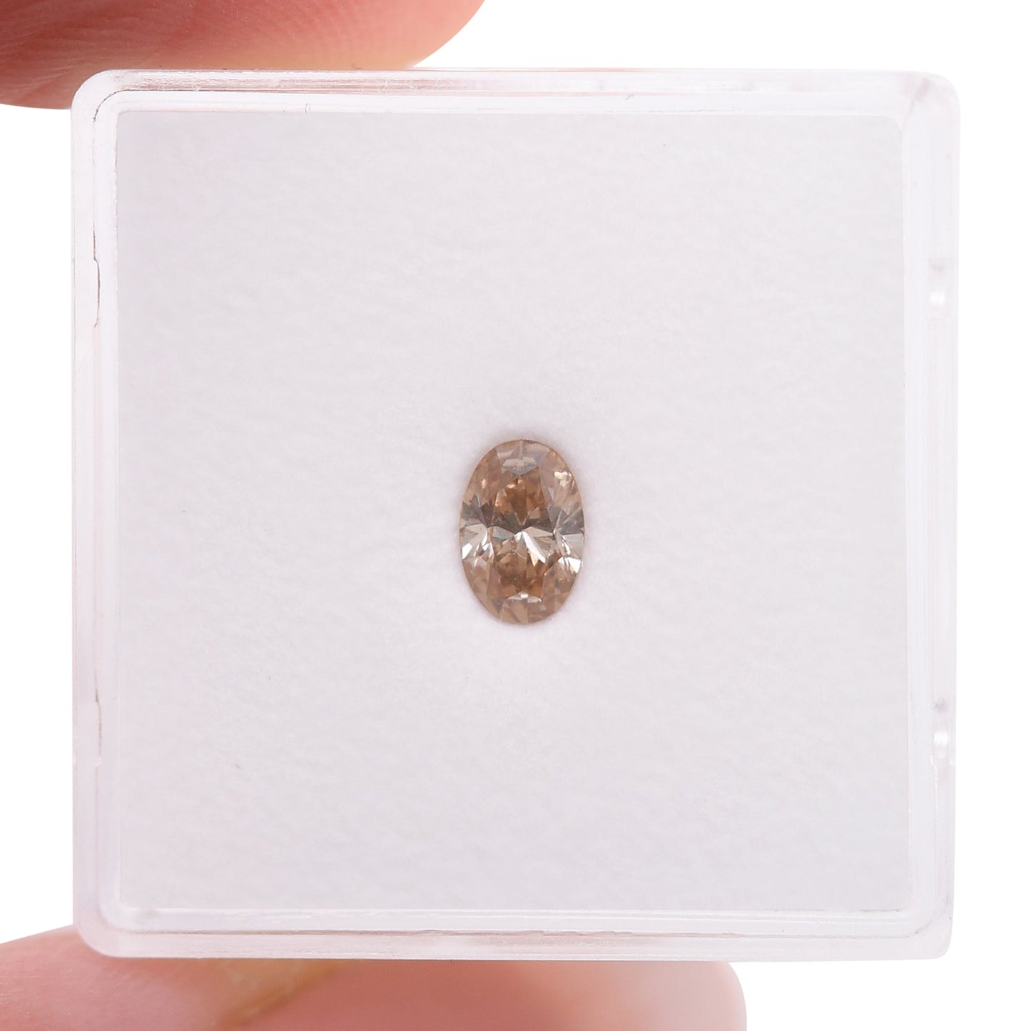 0,39 Karat Fancy Brown Orange Ovaler Diamant VS2 GIA