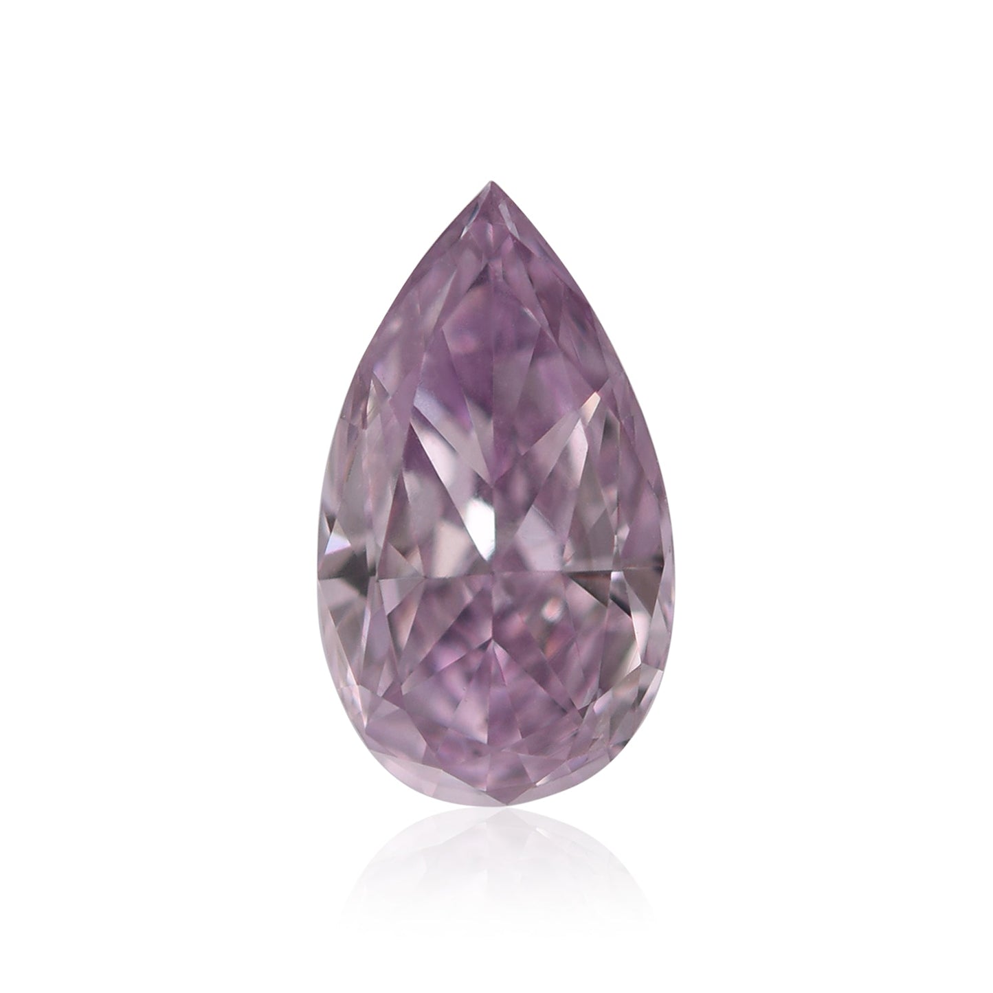 0,39 Karat Fancy Pink Purple Birnenförmiger Diamant SI1 GIA