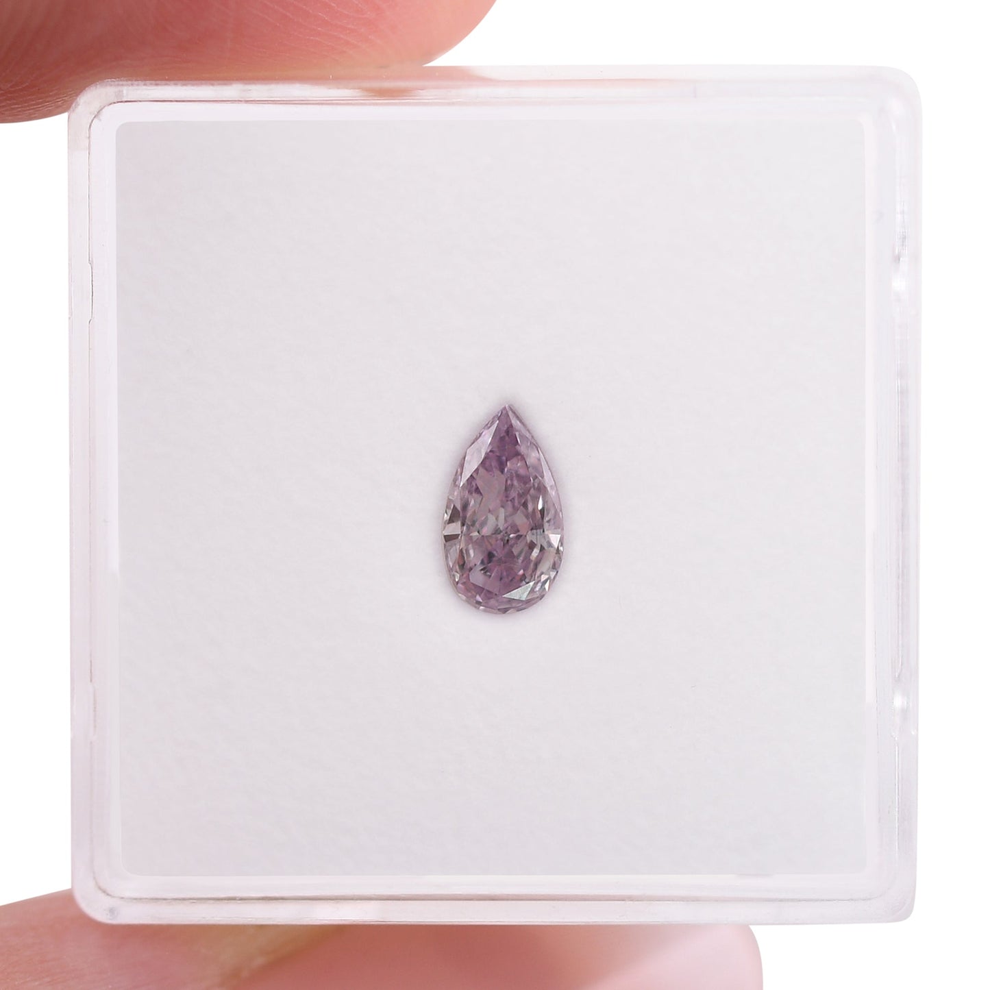 0,39 Karat Fancy Pink Purple Birnenförmiger Diamant SI1 GIA