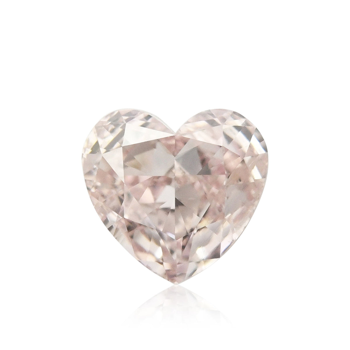 0.40 Carat Fancy Light Orangy Pink HEART Diamond SI2 GIA