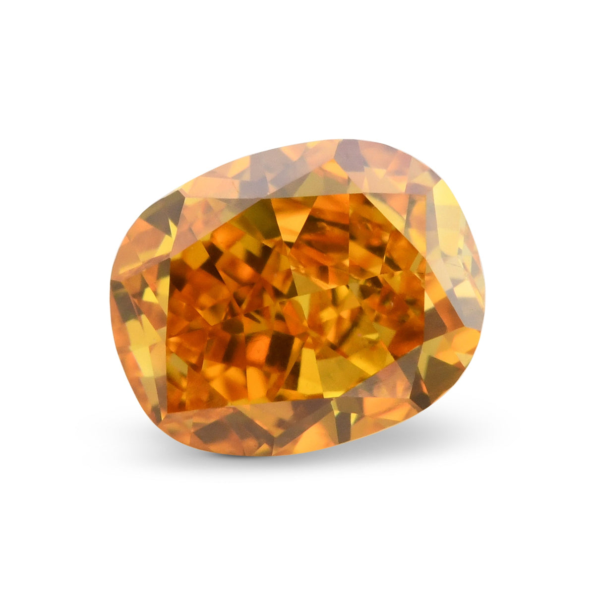 Kissenförmiger Diamant | 0,4 ct | Fancy Vivid Yellowish Orange | VS2 | GIA | Ref 714859