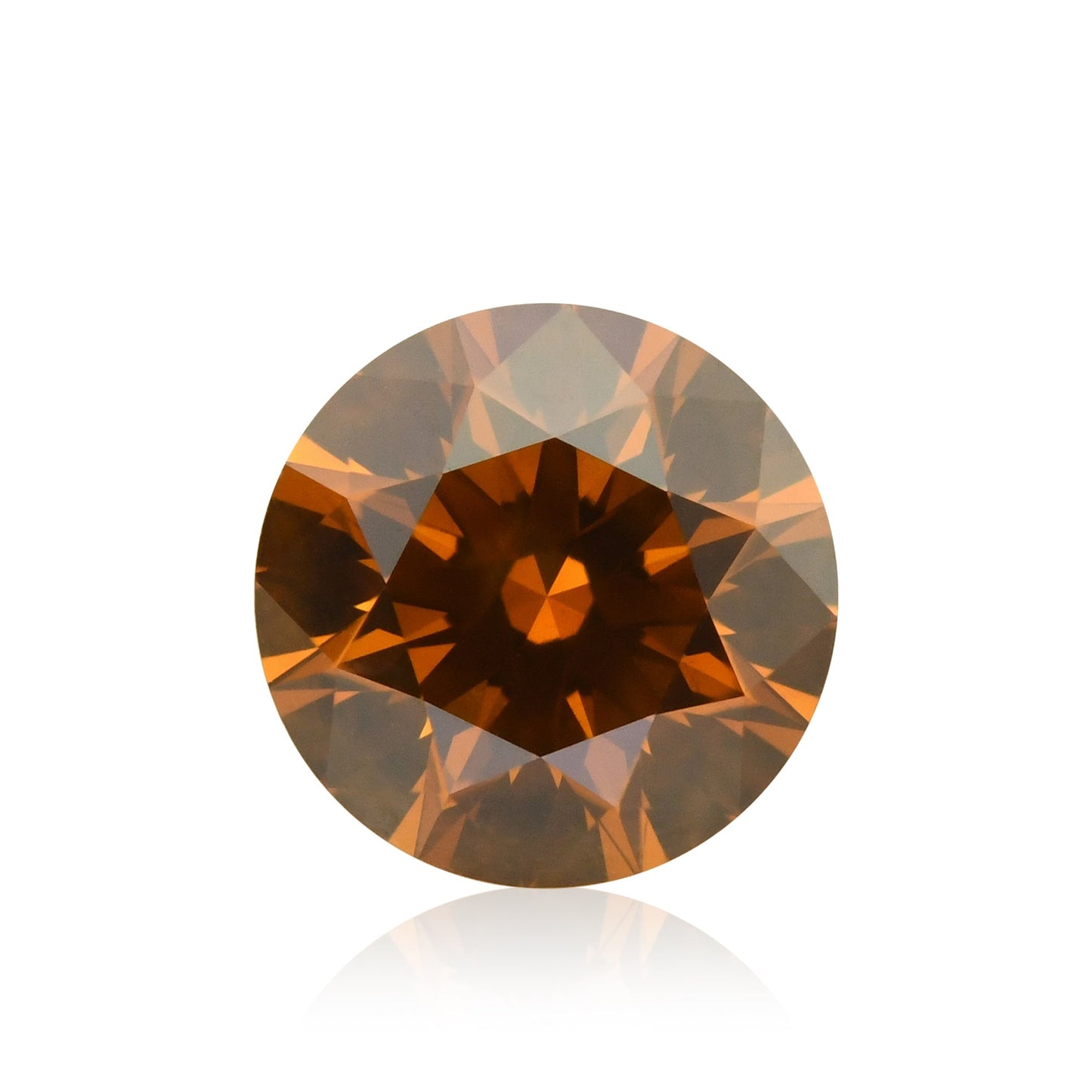 0,42 Karat Fancy Deep Brownish Yellowish Orange Runder Diamant SI1 GIA