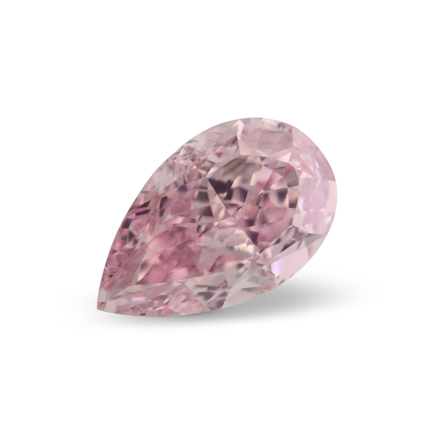 0.42 Carat Fancy Intense Purplish Pink Pear Diamond VS2 GIA