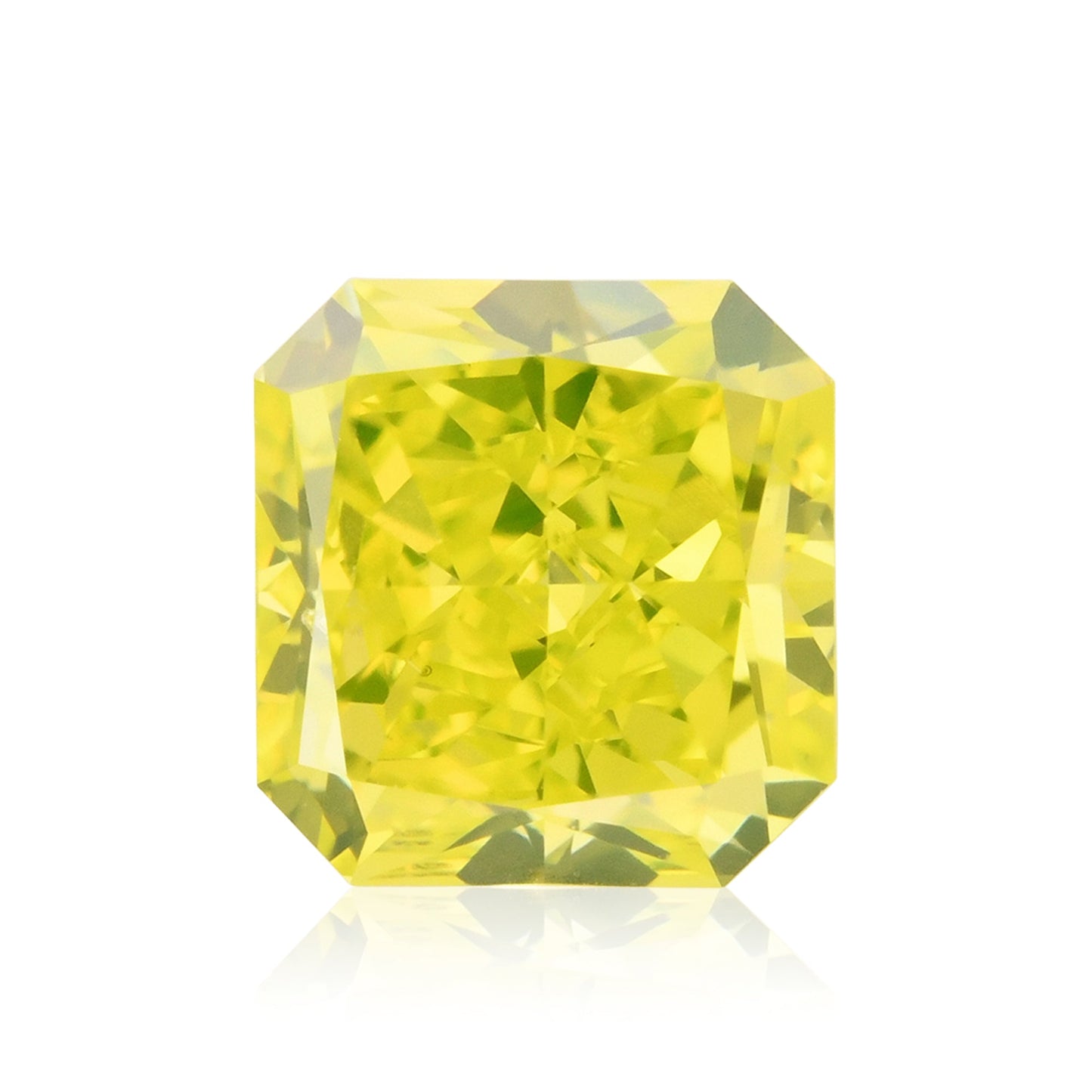 0,42 Karat Fancy Vivid Green Yellow Radiant Diamant SI1 GIA