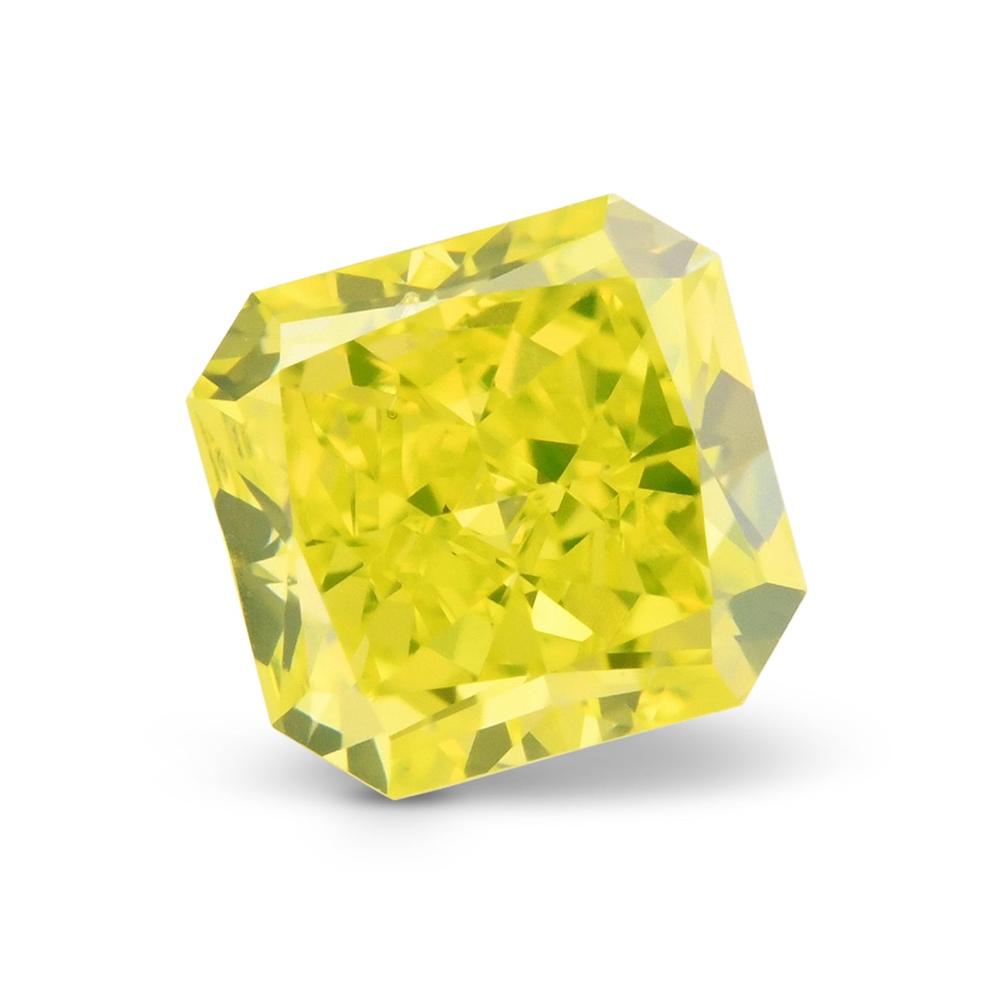 0,42 Karat Fancy Vivid Green Yellow Radiant Diamant SI1 GIA