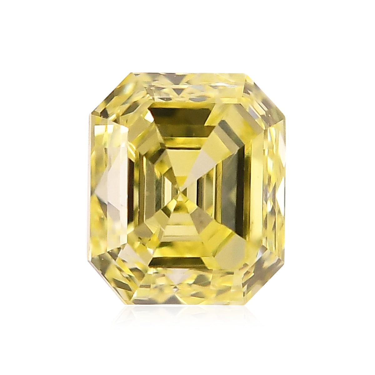 0.43 Carat Fancy Yellow Asscher Diamond (SI)