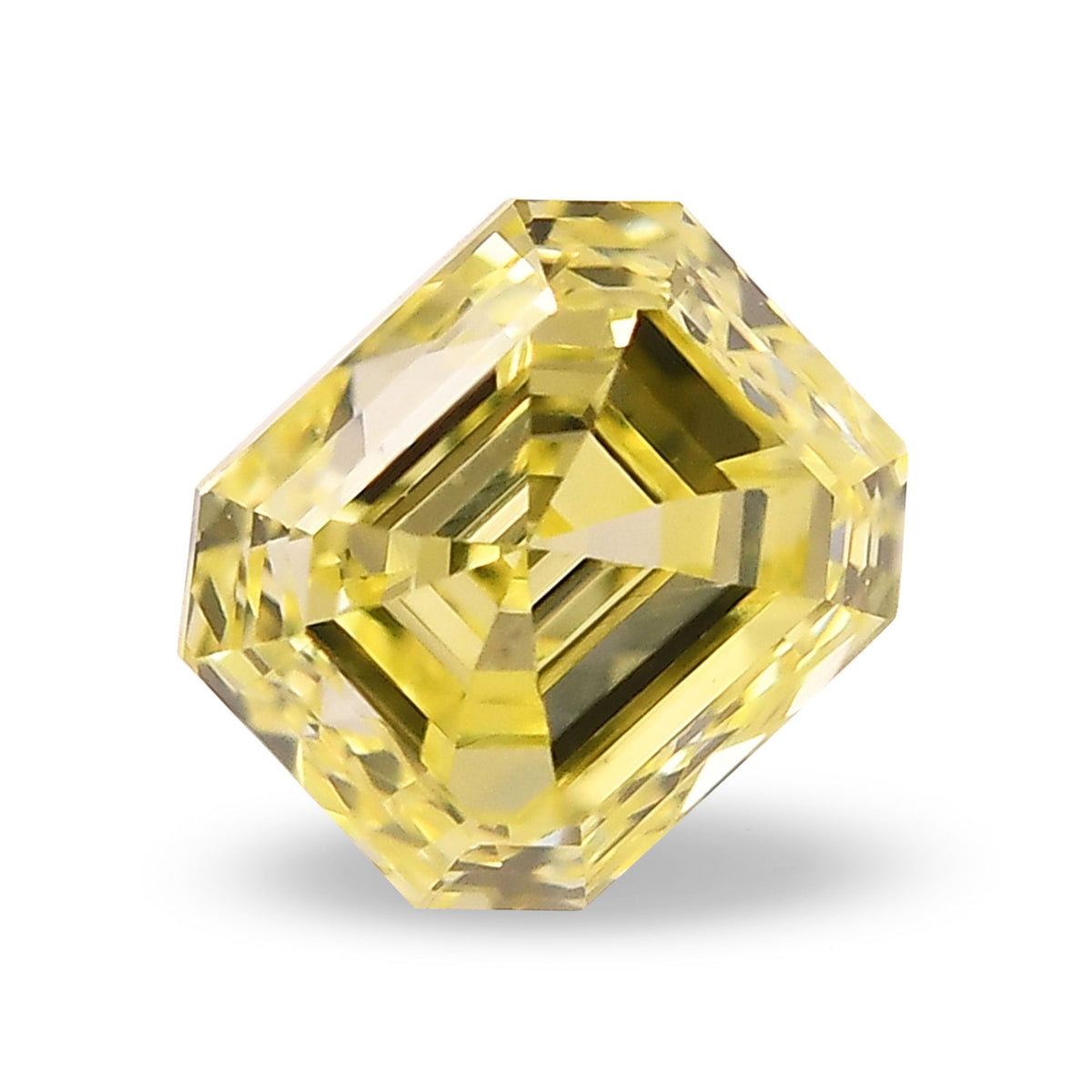 0.43 Carat Fancy Yellow Asscher Diamond (SI)