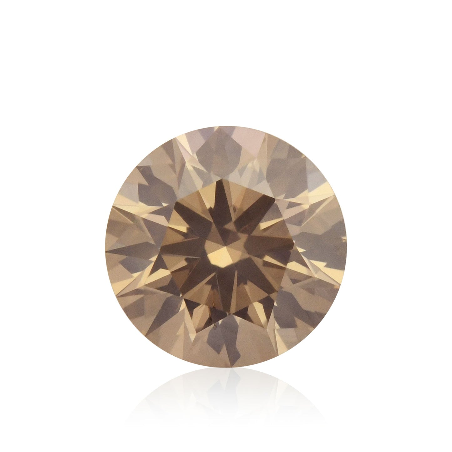 0,44 Karat Fancy Light Pinkish Brown Round Diamond SI2 GIA