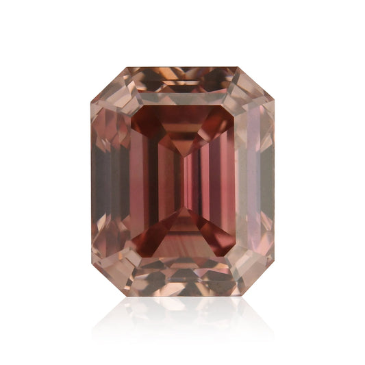 0,45 Karat Fancy Deep Orange Pink Emerald Diamond VVS1 GIA