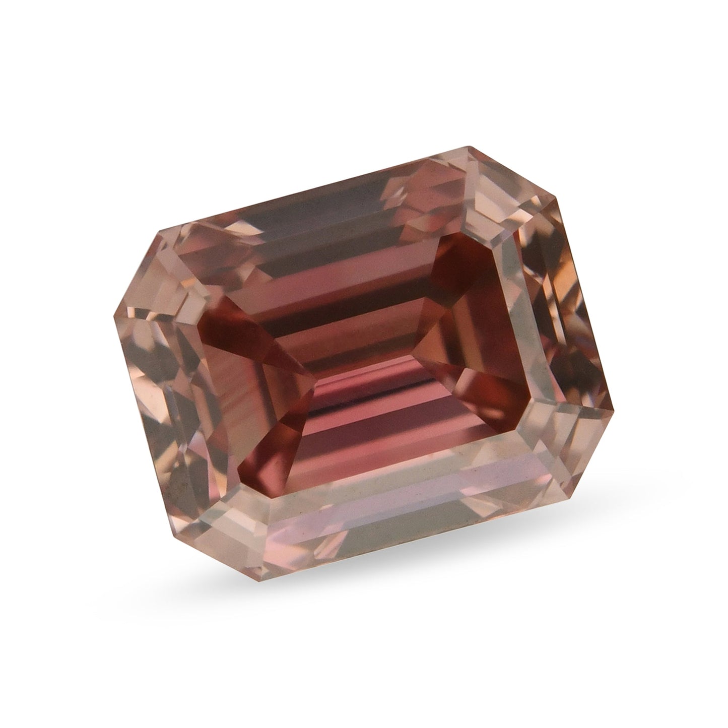 0,45 Karat Fancy Deep Orange Pink Emerald Diamond VVS1 GIA