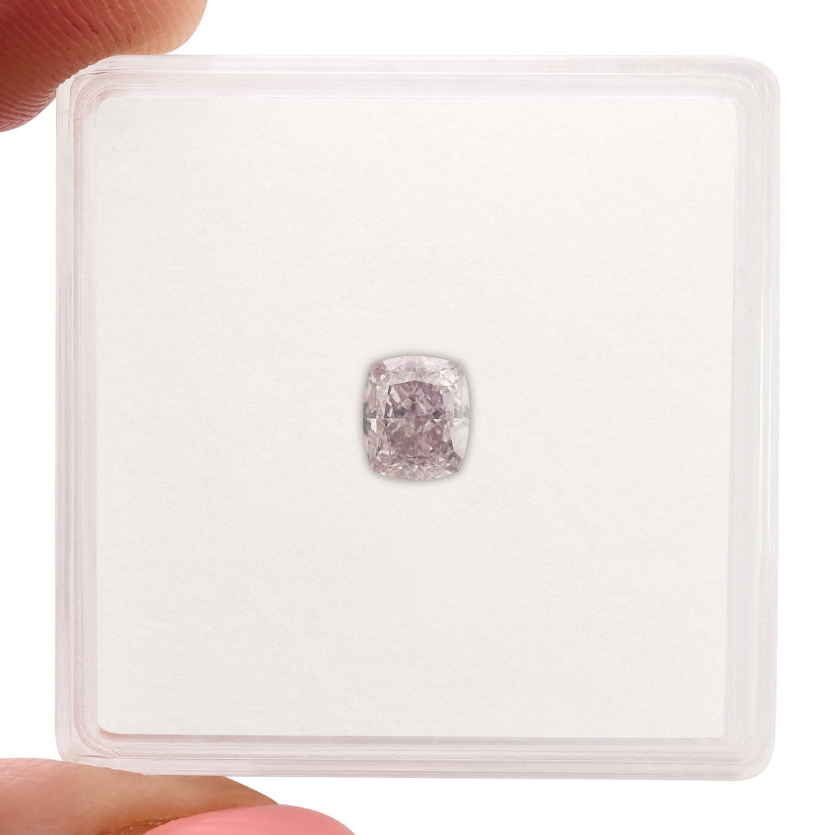 0.50 Carat Fancy Light Purplish Pink Cushion Diamond SI1 GIA