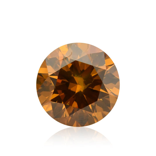 0,50 Karat Fancy Deep Yellowish Orange Runder Diamant I1 GIA