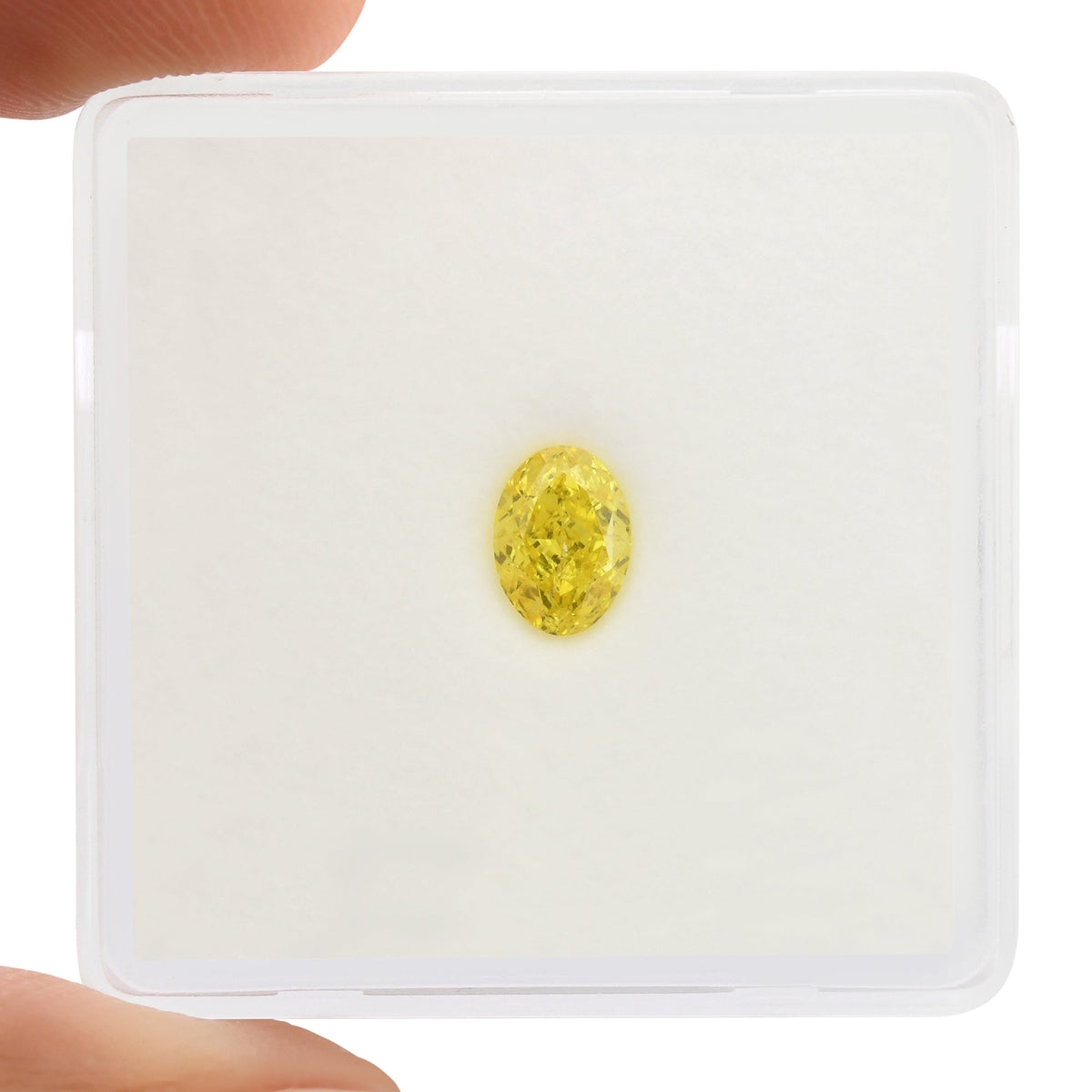 Oval Diamond | 0.5 ct | Fancy Vivid Yellow | VS2 | GIA | Ref 663781