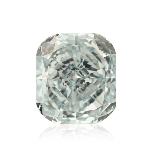 0,51 Karat Fancy Green Blue Cushion Diamond VS1 GIA
