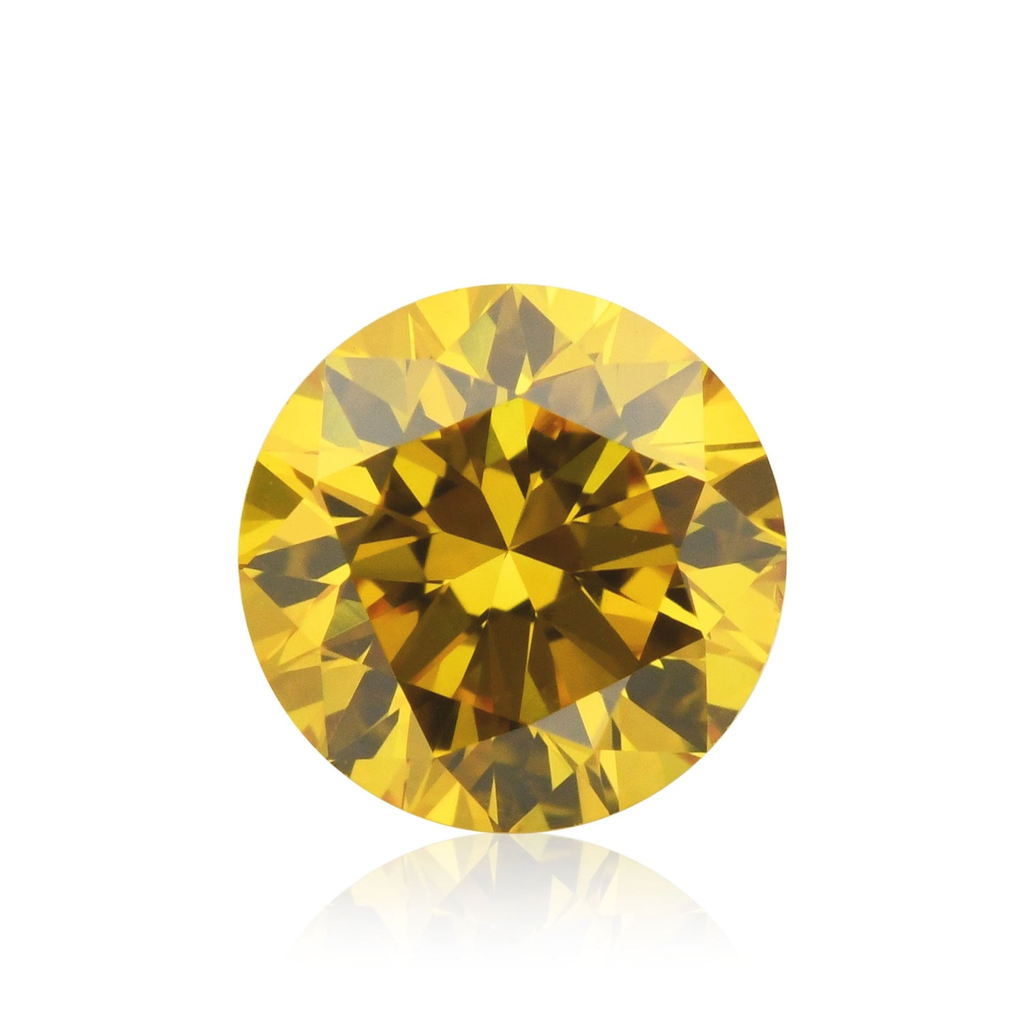 0,51 Karat Fancy Vivid Orange Yellow Runder Diamant VS2 GIA