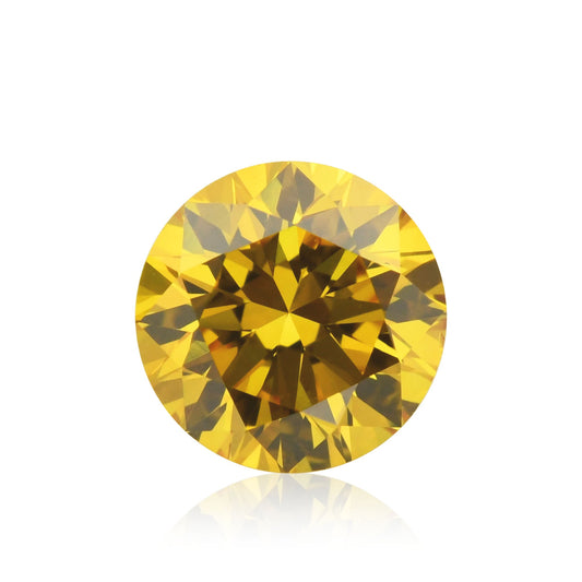 0,51 Karat Fancy Vivid Orange Yellow Runder Diamant VS2 GIA