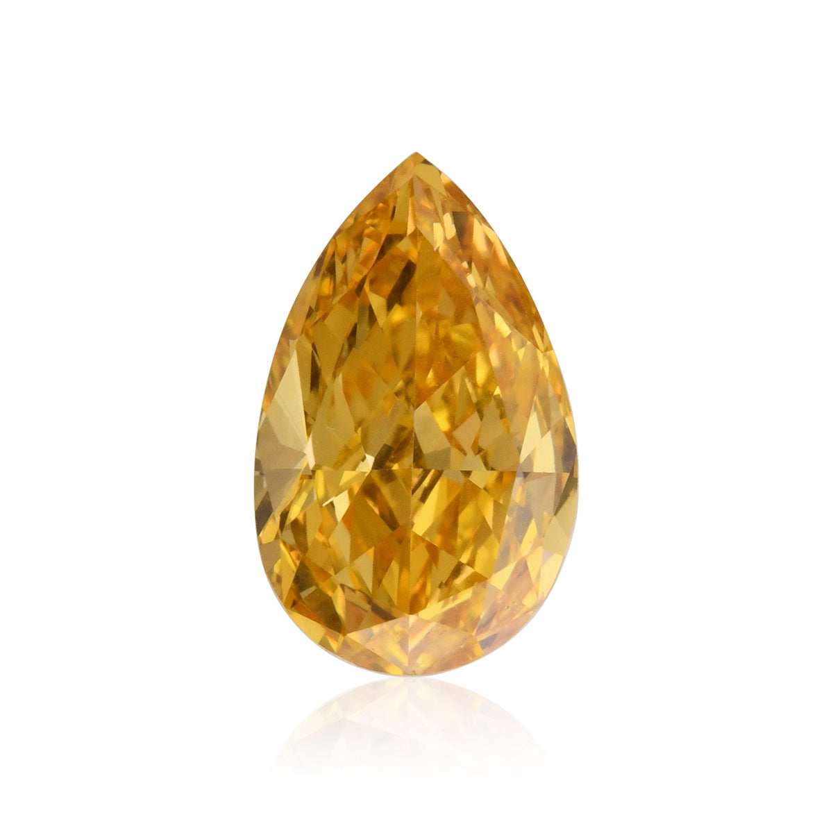Birnenförmiger Diamant | 0,51 ct | Fancy Vivid Yellow Orange | VS2 | GIA | Ref 714860