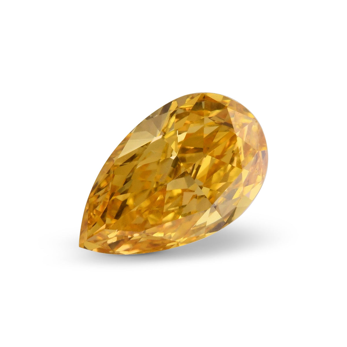 Birnenförmiger Diamant | 0,51 ct | Fancy Vivid Yellow Orange | VS2 | GIA | Ref 714860
