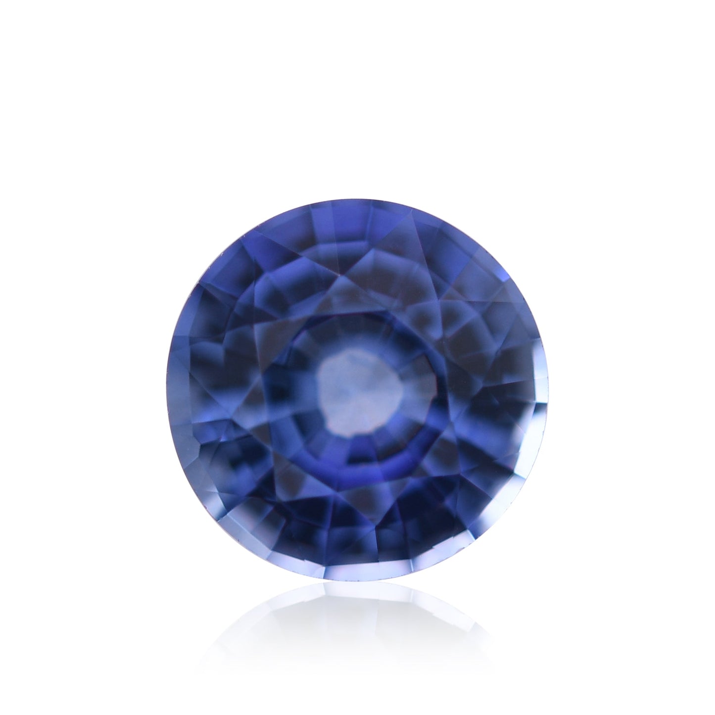 0,51 Karat blauer runder Saphir aus Sri Lanka