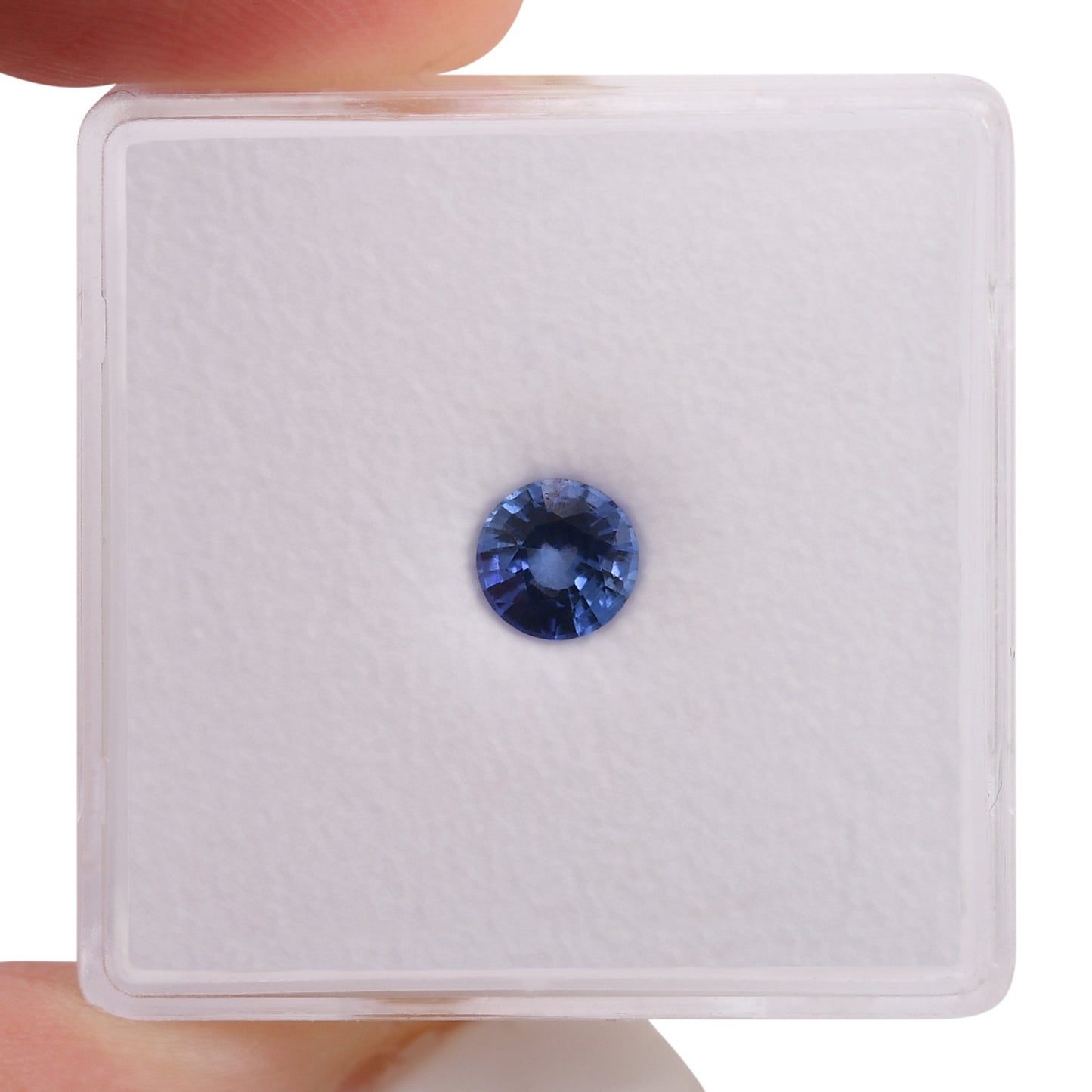 0,51 Karat blauer runder Saphir aus Sri Lanka
