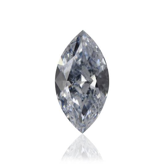 0.52 Carat Fancy Intense Blue Marquise Diamond I1 GIA