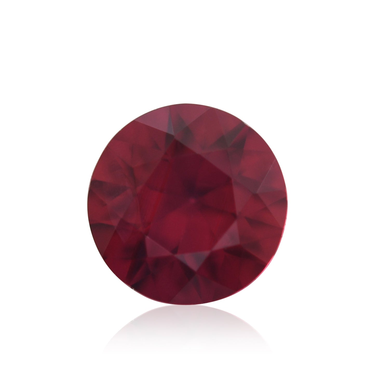 0,52 Karat roter runder Rubin aus Mosambik