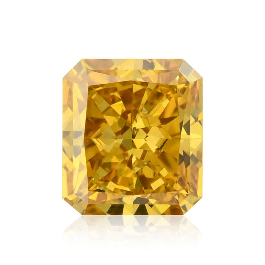 0.53 Carat Fancy Deep Brownish Yellow Radiant Diamond SI2 GIA