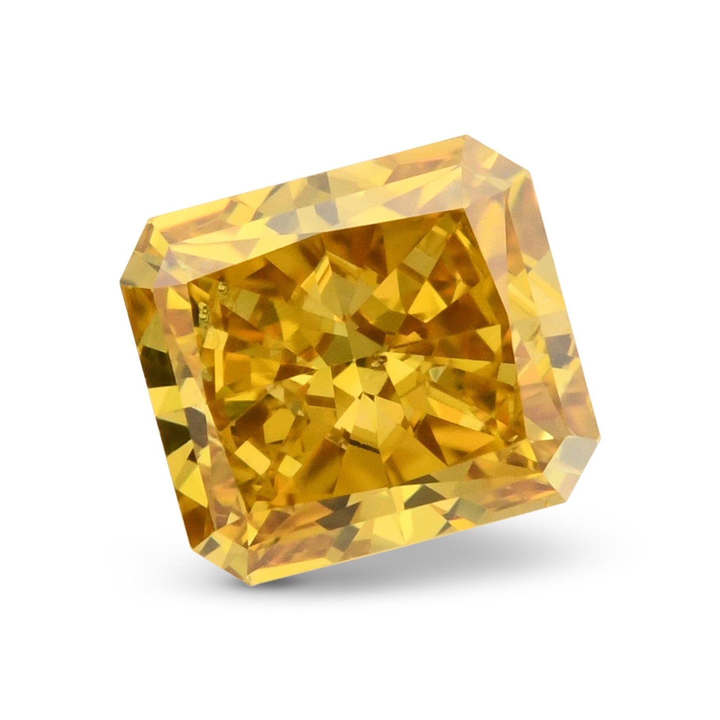 0,53 Karat Fancy Deep Brownish Yellow Radiant Diamant SI2 GIA