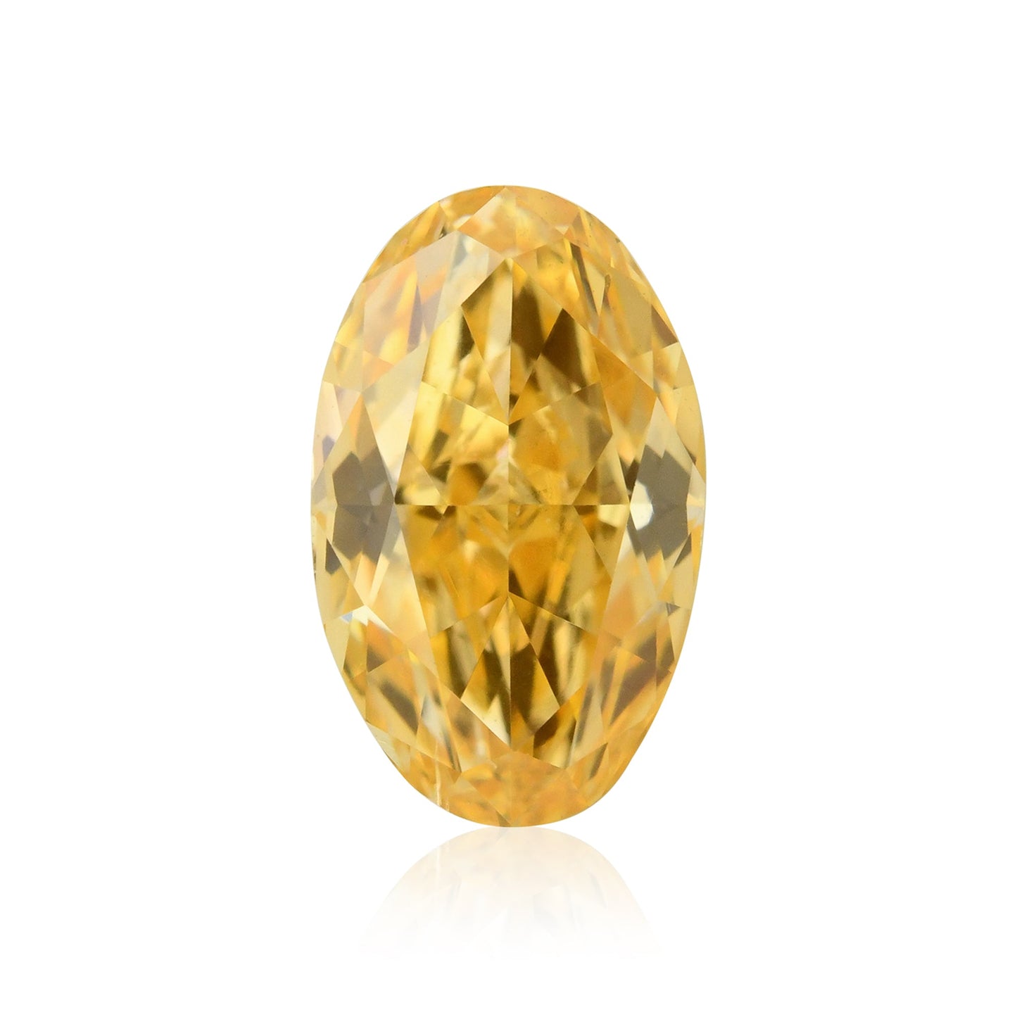 0,53 Karat Fancy Intense Yellow Orange Ovaler Diamant SI1 GIA