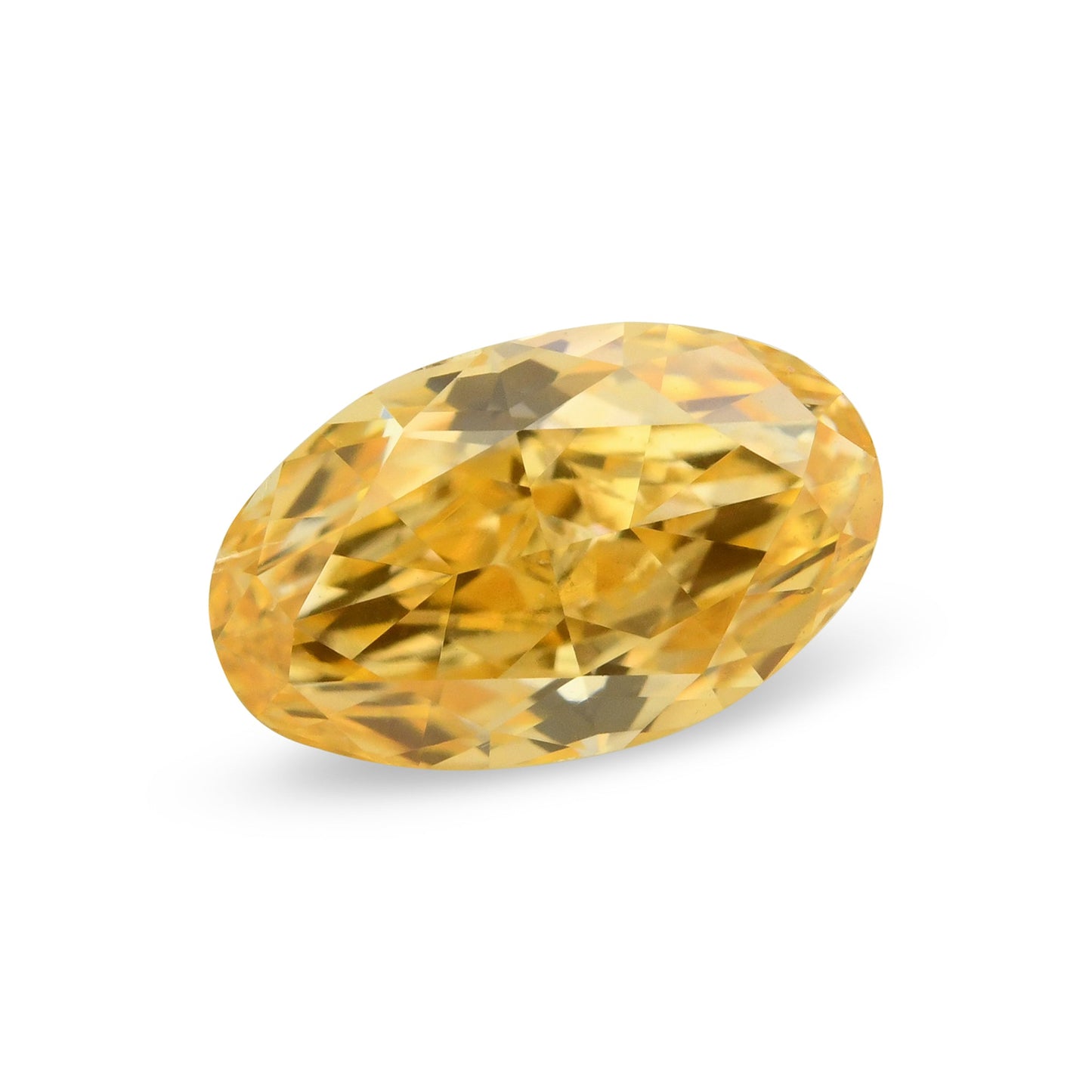 0,53 Karat Fancy Intense Yellow Orange Ovaler Diamant SI1 GIA